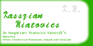 kasszian miatovics business card